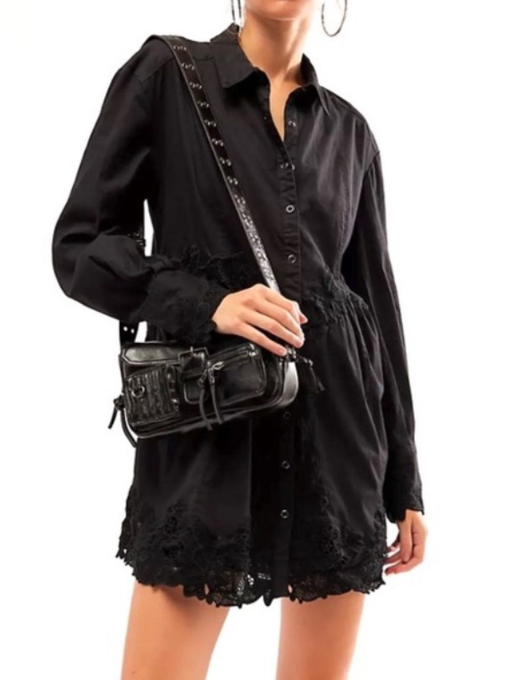 FREE PEOPLE Constance Mini Dress NEW Black Size XS